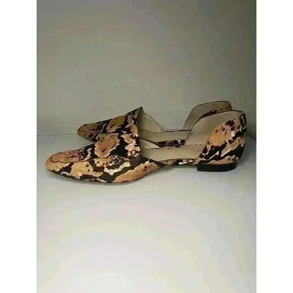 Vince Camuto Animal Print Real Cow Hair Kordie 3 Flats Size 7.5 Women's Unique - Picture 8 of 16